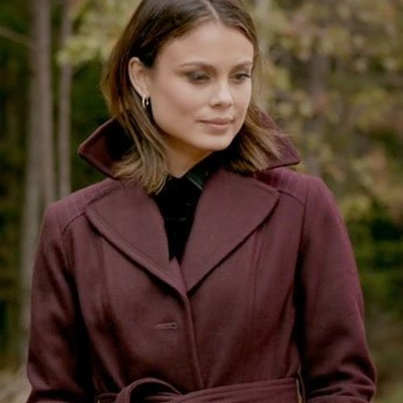 Michael Kors black wool coat w detachable hood - Picture 3 of 6